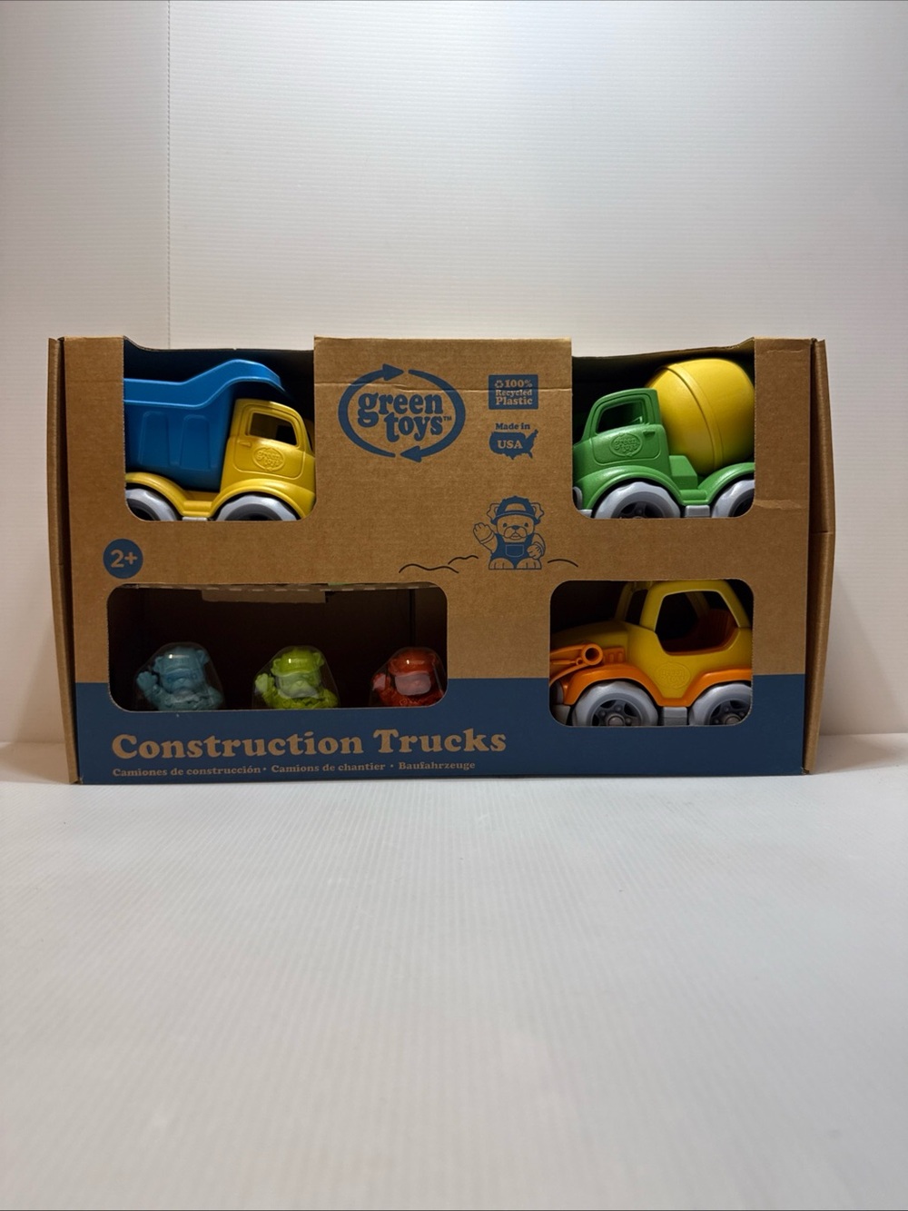 Green Toys Construction Trucks Vehicle Set 3 Pack Pretend Play Motor Skills NEW
